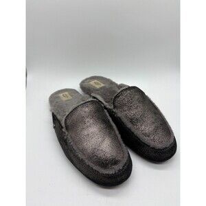 UGG Women's Coquette Slippers Size 7 Gray Metallic Shearling Moccasin Loafer